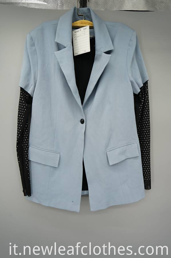 Mesh Sleeve Blazer Jpg